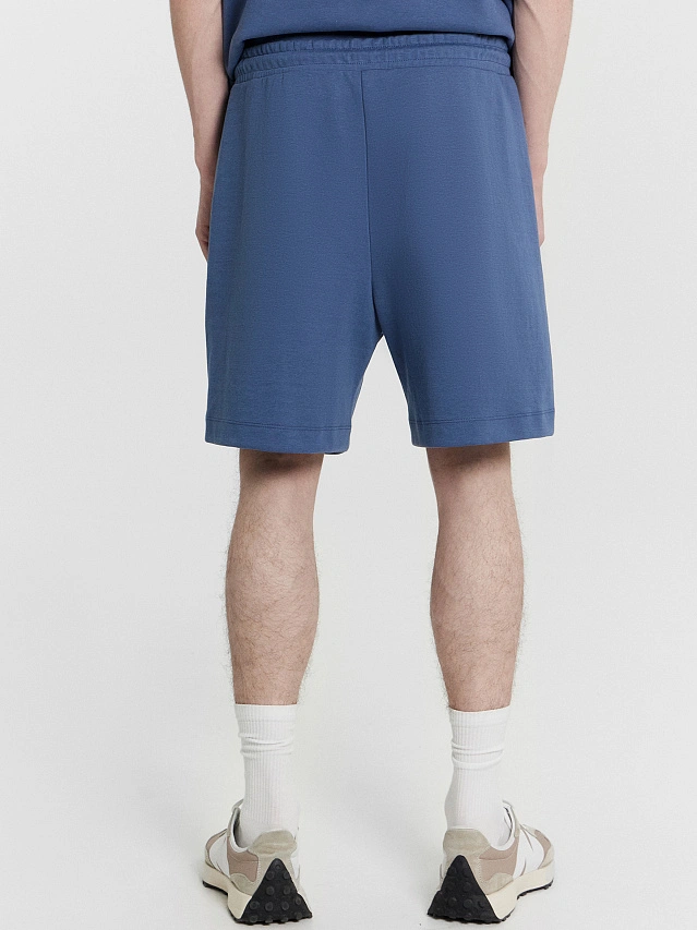 Комплект мужской синий: футболка и шорты - 5