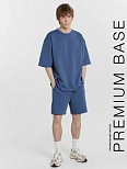 Комплект мужской синий: футболка и шорты