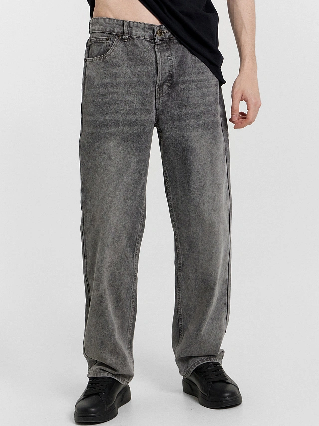Джинсы мужские серые - 4