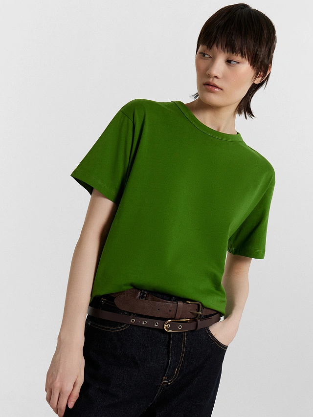 Футболка женская зеленая - 5