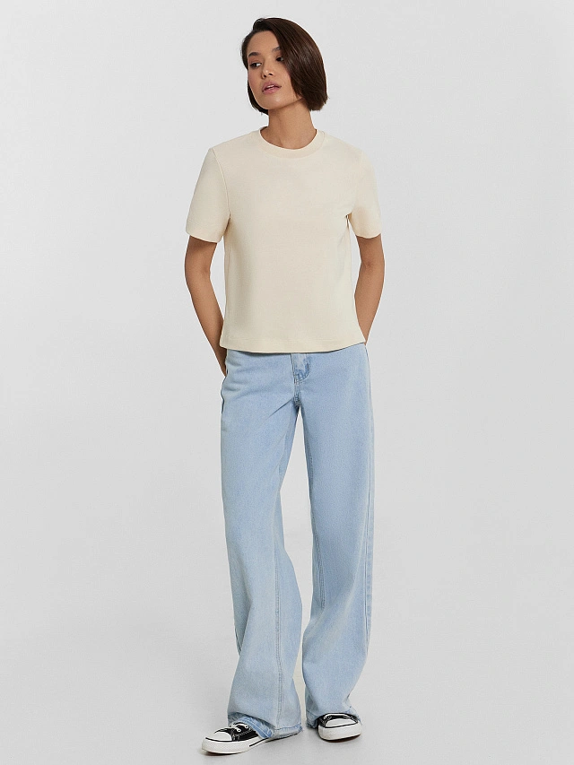 Футболка женская бежевая - 3