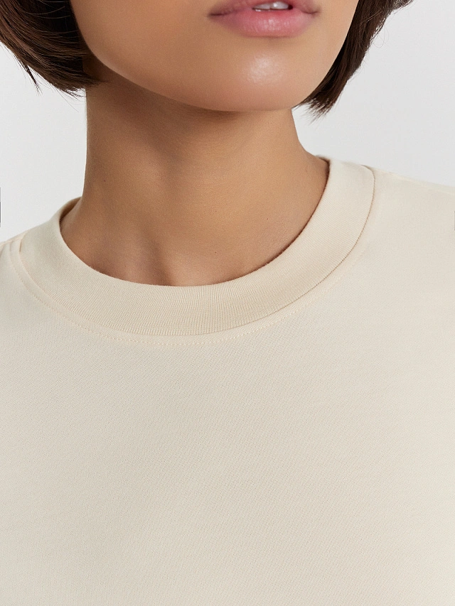 Футболка женская бежевая - 4