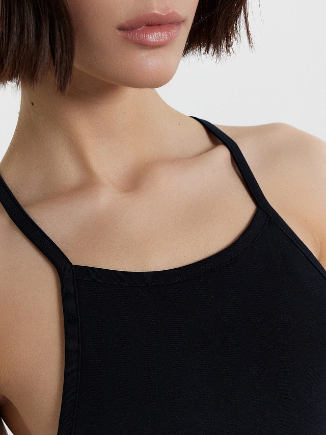 Платье домашнее женское черное - 4