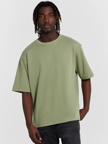 картинка Футболка мужская зеленая оверсайз  от магазина мужской одежды Mark Formelle