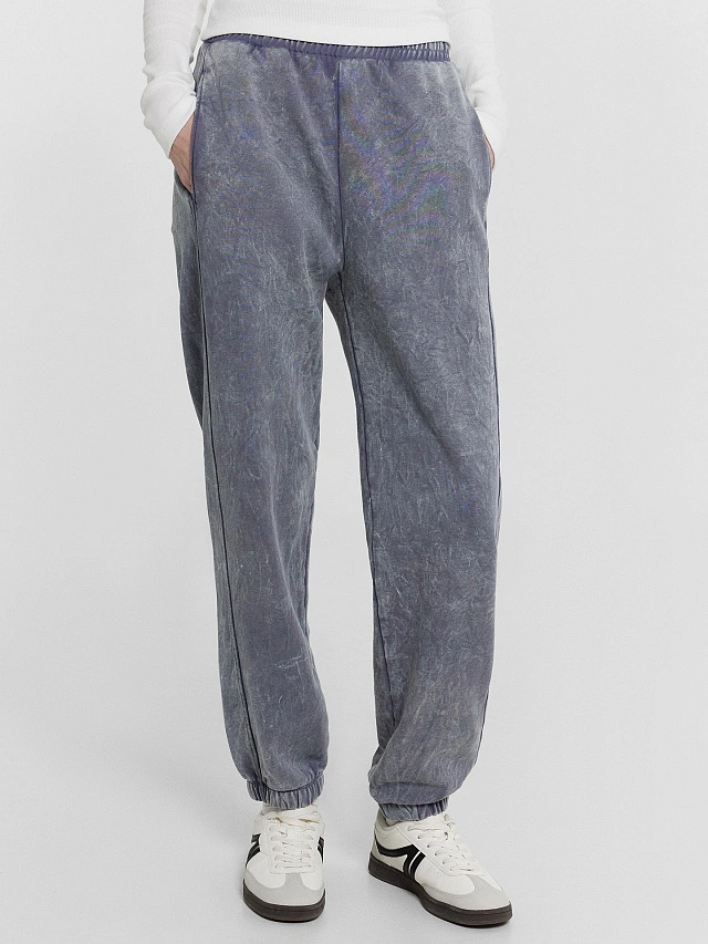 Брюки женские серые с обработкой эйсид - 2