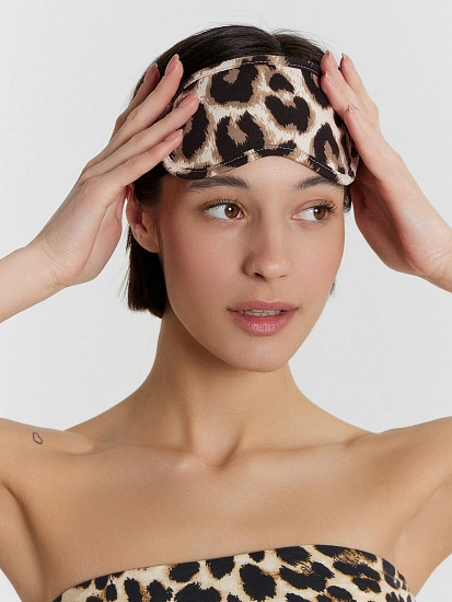 картинка Повязка на голову для сна леопардовая от магазина стильной одежды Mark Formelle