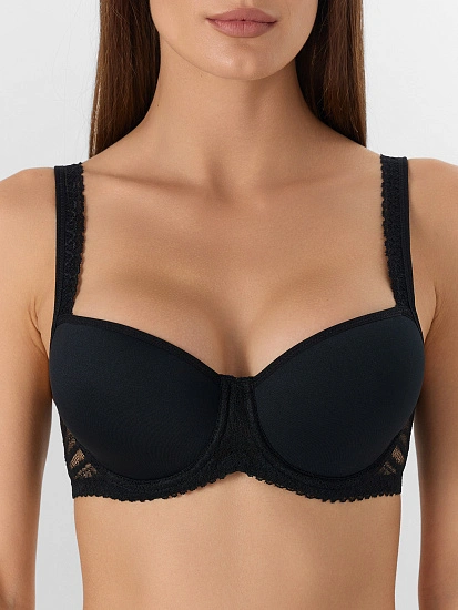 картинка Бюстгальтер макси женский черный от магазина стильной одежды Mark Formelle