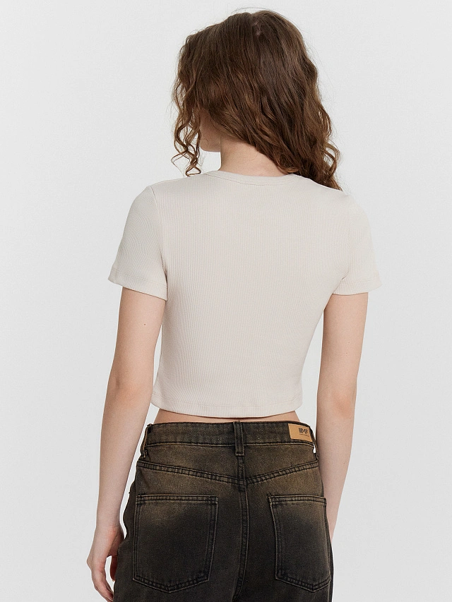 Футболка женская укороченная - 2