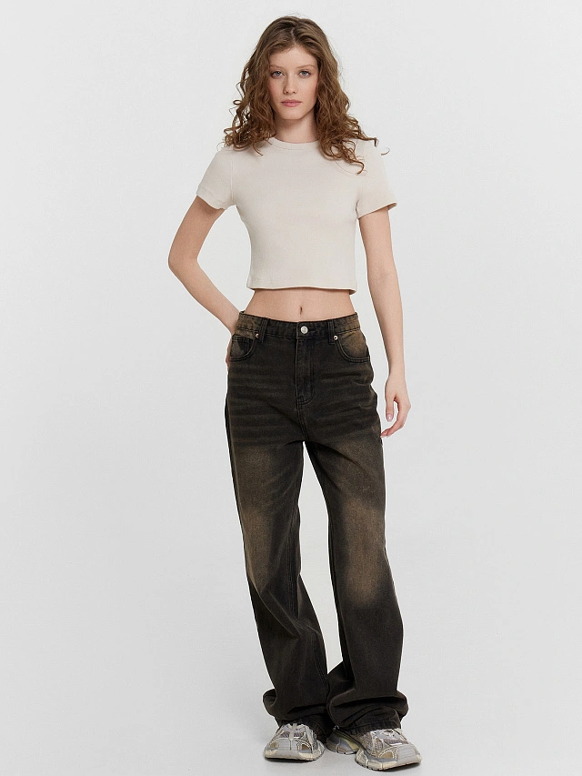 Футболка женская укороченная - 3