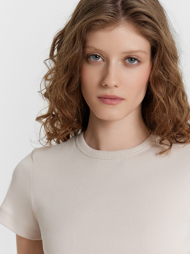 Футболка женская укороченная - 4