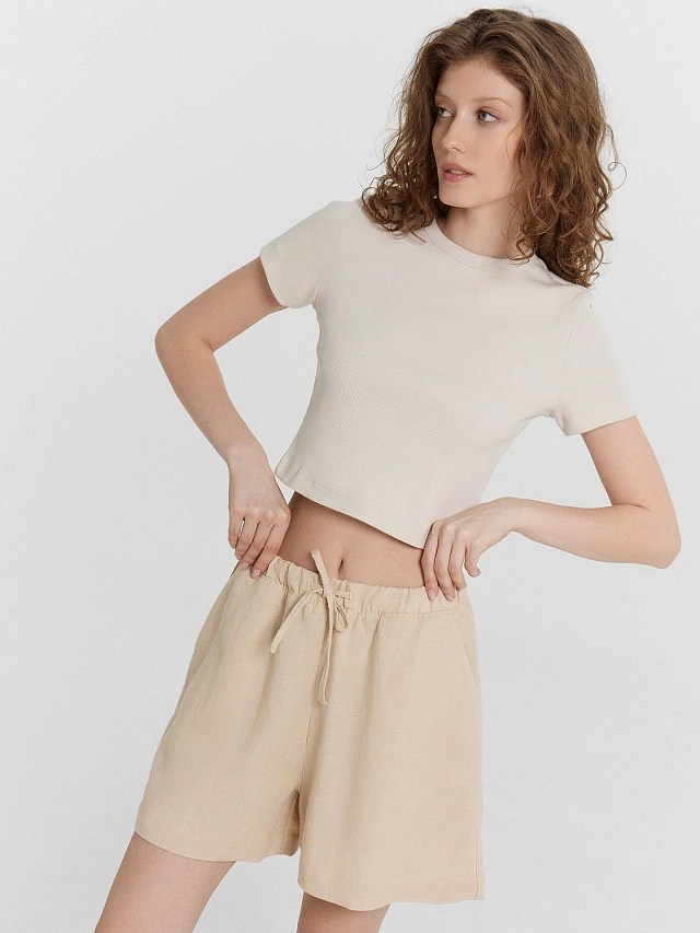 Футболка женская укороченная - 5