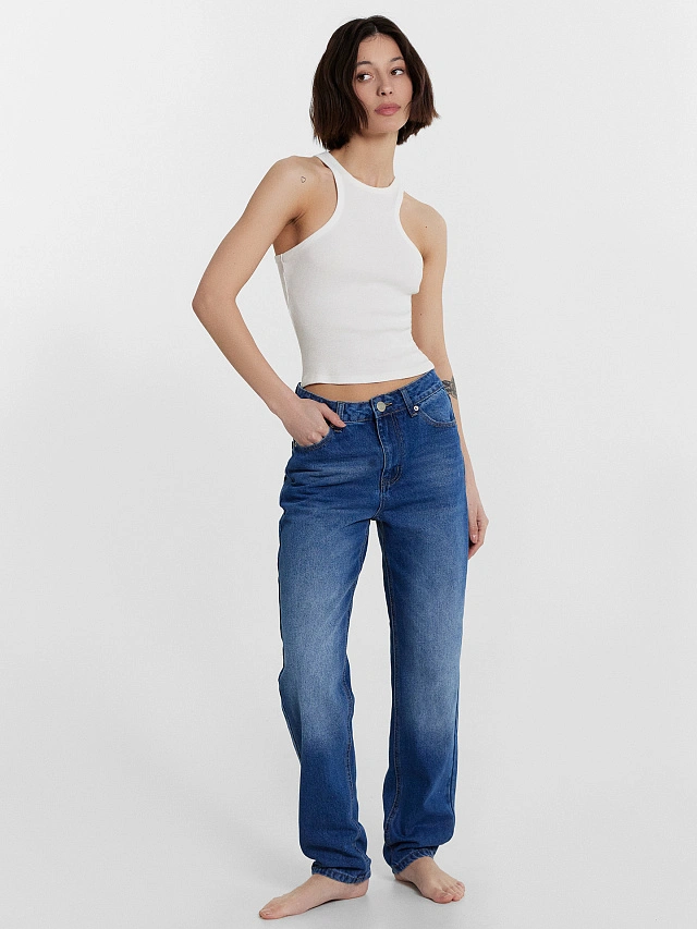 Джинсы женские синие - 3