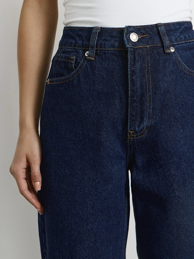 Джинсы женские Mom fit синие - 2