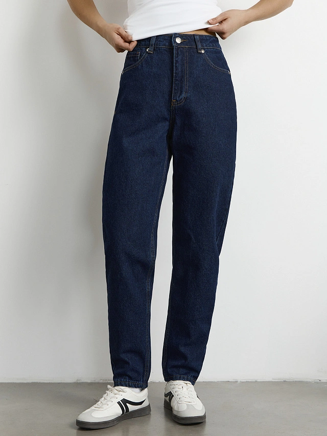 Джинсы женские Mom fit синие - 3