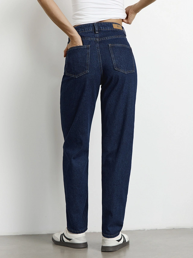 Джинсы женские Mom fit синие - 4