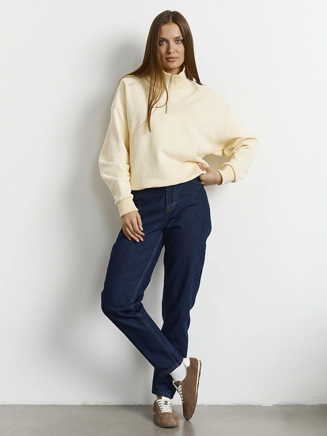 Джинсы женские Mom fit синие - 7