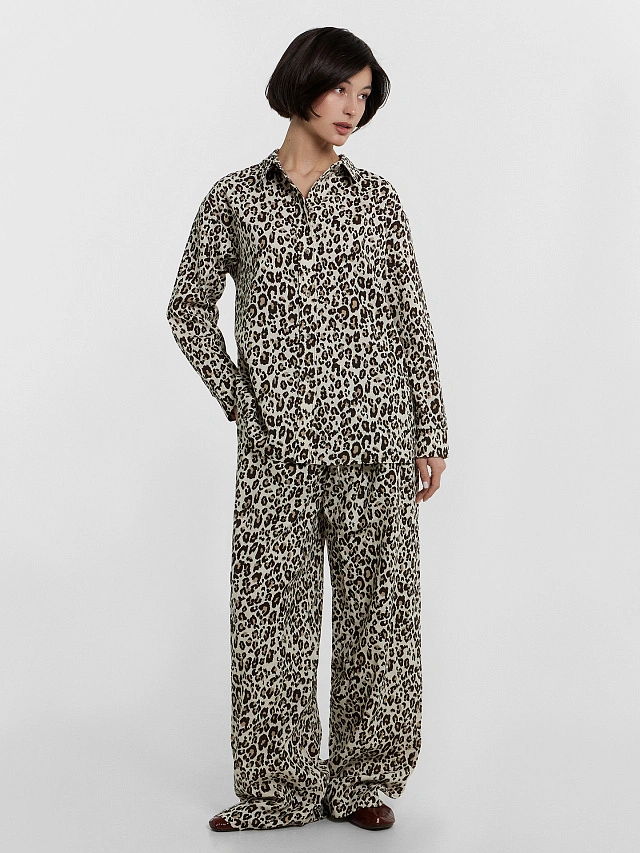 Рубашка женская леопардовая - 3