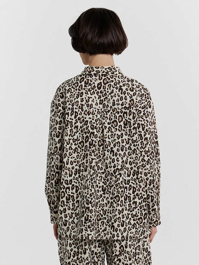 Рубашка женская леопардовая - 4