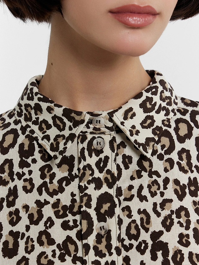 Рубашка женская леопардовая - 5