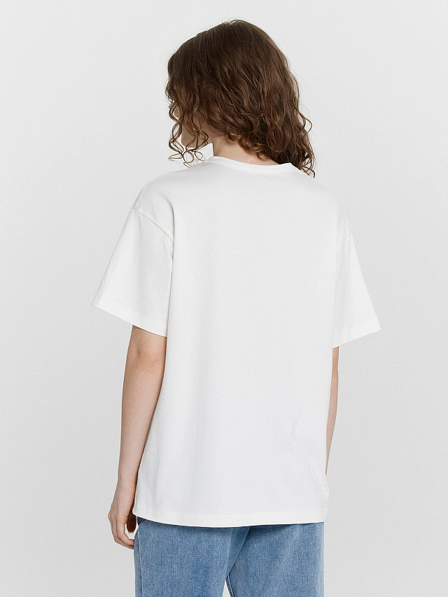 Футболка женская белая с принтом - 2