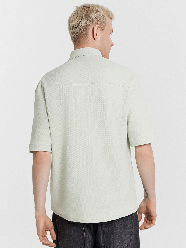 Рубашка мужская салатовая - 2