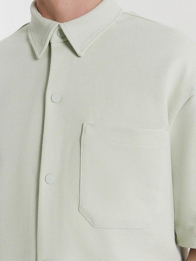 Рубашка мужская салатовая - 4