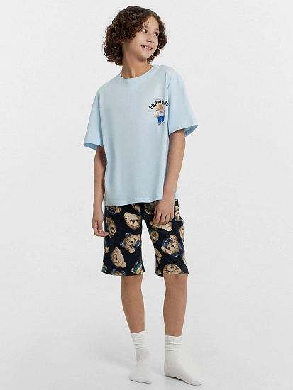 картинка Комплект домашний для мальчиков с принтом в виде мишки  от магазина одежды для мальчиков от бренда Mark Formelle