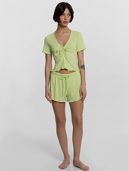 картинка Комплект домашний женский салатовый от магазина стильной одежды Mark Formelle