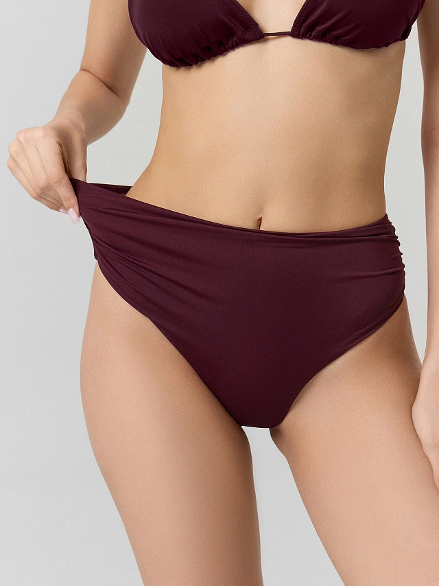 Трусы купальные женские бордовые - 3