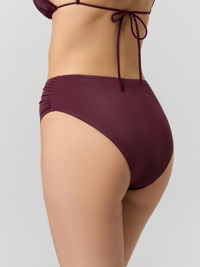 Трусы купальные женские бордовые - 4