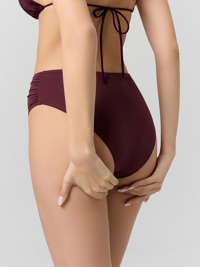 Трусы купальные женские бордовые - 5