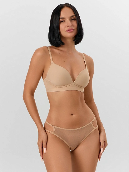 картинка Трусы бразилиана женские бежевые от магазина стильной одежды Mark Formelle