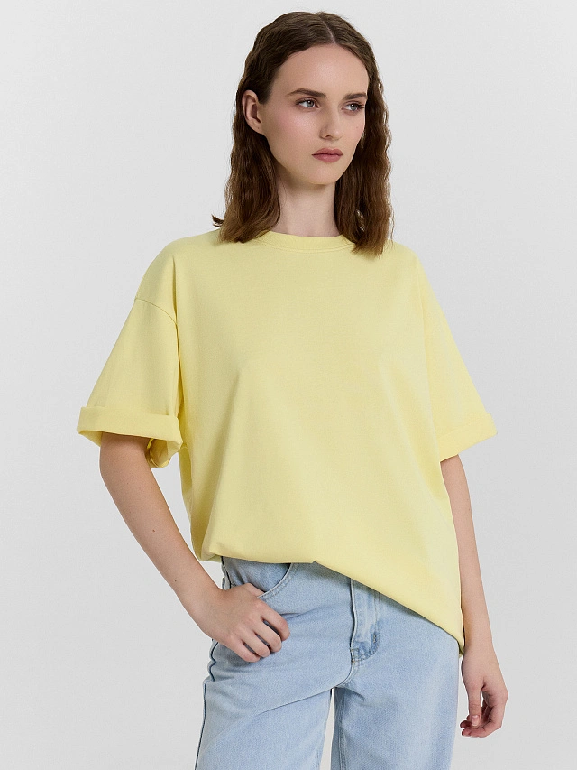 Футболка женская желтая - 6