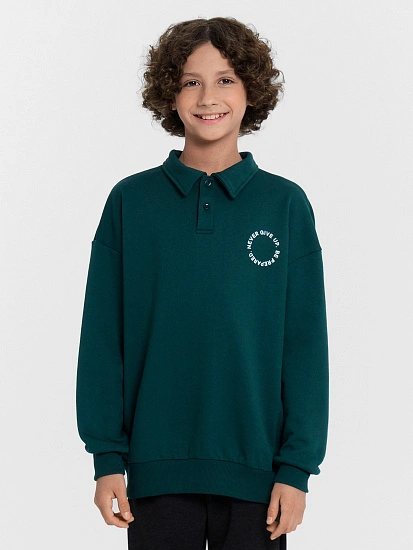 картинка Свитшот для мальчиков зеленый от магазина одежды для мальчиков от бренда Mark Formelle