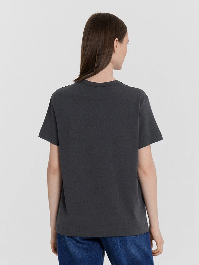 Футболка женская серая - 2