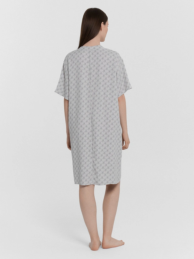 Туника женская серая с принтом в виде лого "MF" - 4