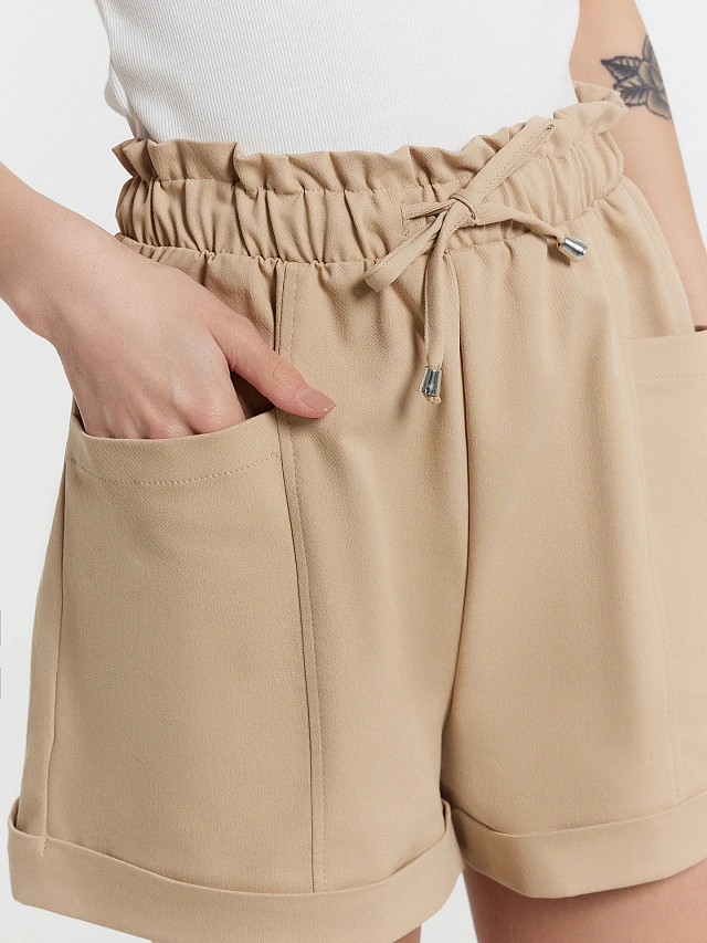 Шорты женские бежевые - 5