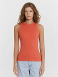 Топ женский оранжевый в рубчик
