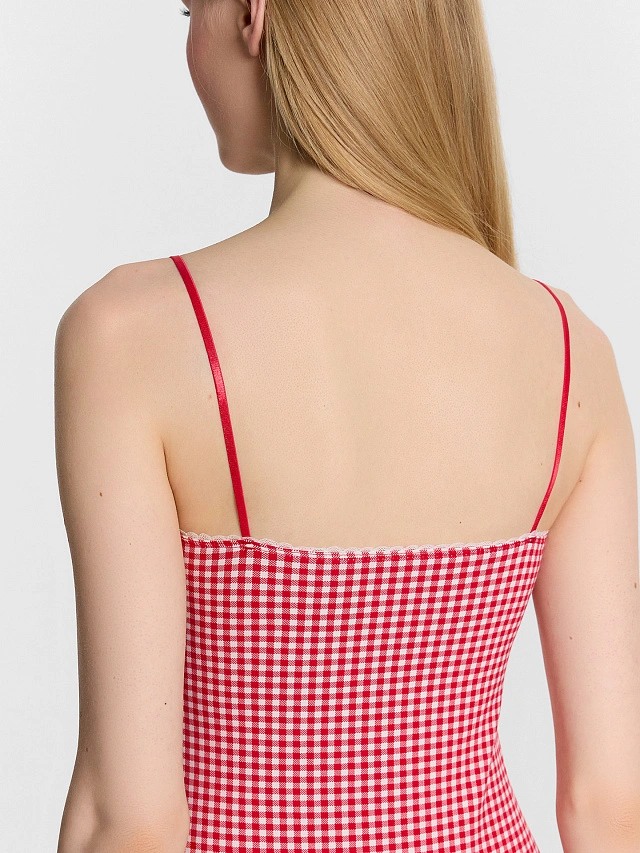 Сорочка ночная женская в клетку - 5