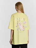 Футболка женская желтая с принтом "Pearl aesthrtic"