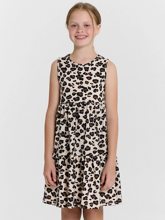 Платье для девочек леопардовое - 3