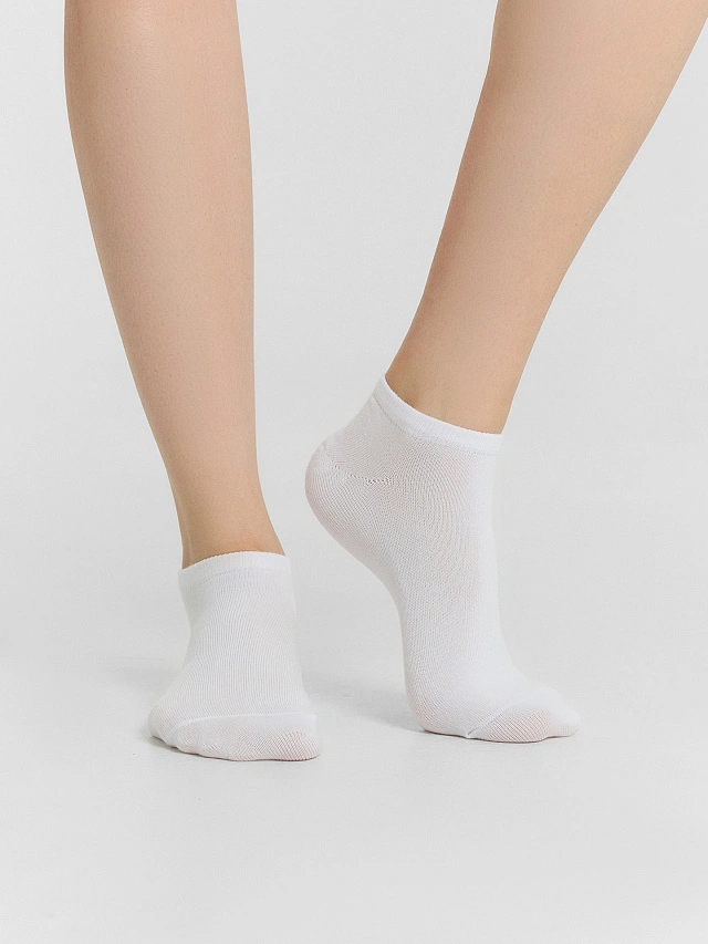 Носки женские белые в наборе, 3 шт - 2