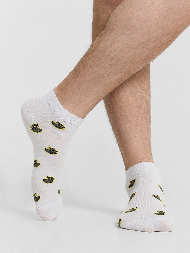 Носки мужские белые в наборе, 3 пары - 3