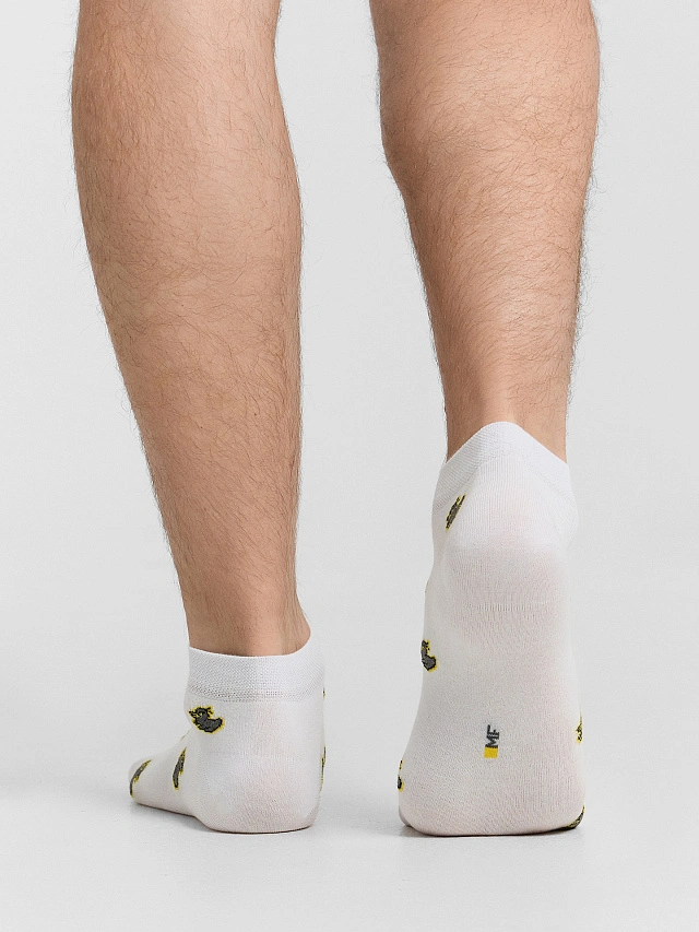 Носки мужские белые в наборе, 3 пары - 4