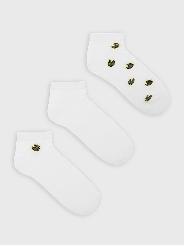 Носки мужские белые в наборе, 3 пары - 5