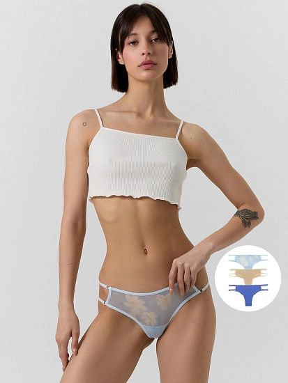 картинка Трусы бразилиана женские в наборе, 3 шт от магазина стильной одежды Mark Formelle