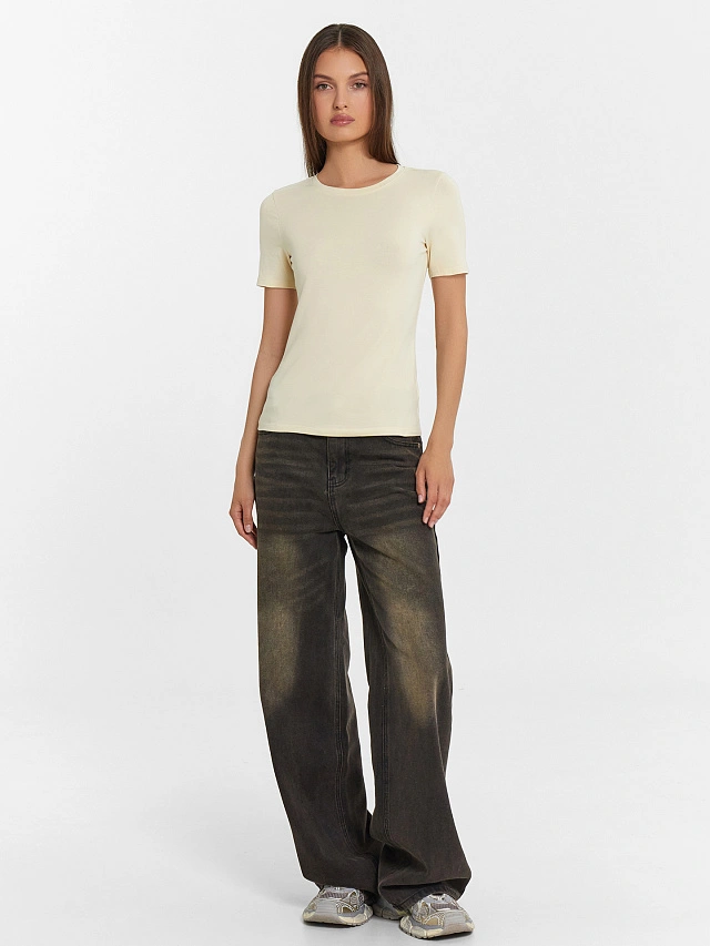 Футболка женская бежевая - 3