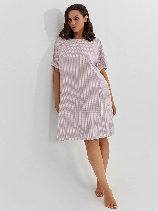 Сорочка ночная женская розовая с принтом - 5