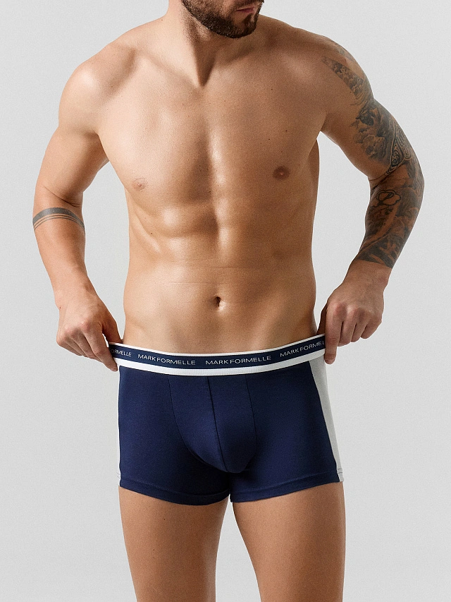 Трусы боксеры мужские синие - 2