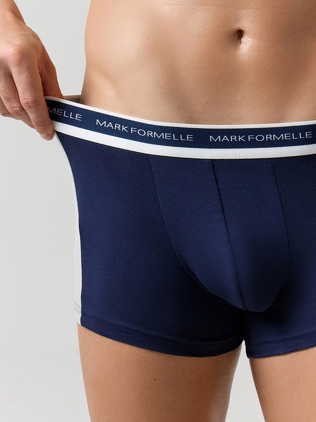 Трусы боксеры мужские синие - 3